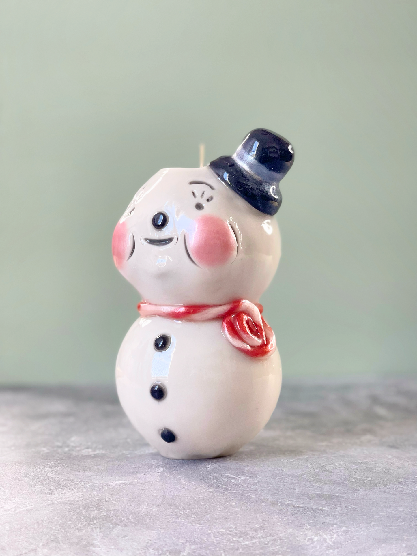 Muñeco de nieve con espiral de menta en colaboración con Johanna Parker