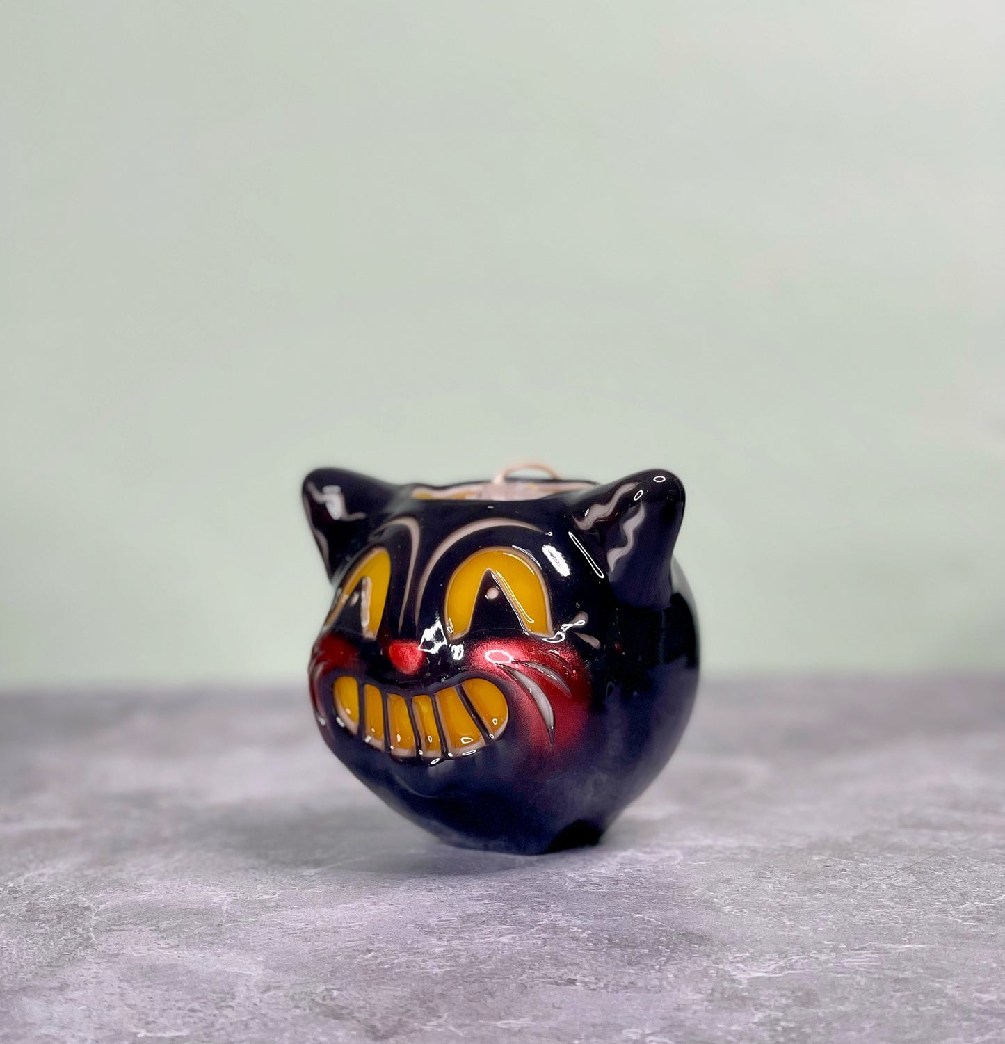 Grinning Black Cat Jack mini in collab w/ Johanna Parker