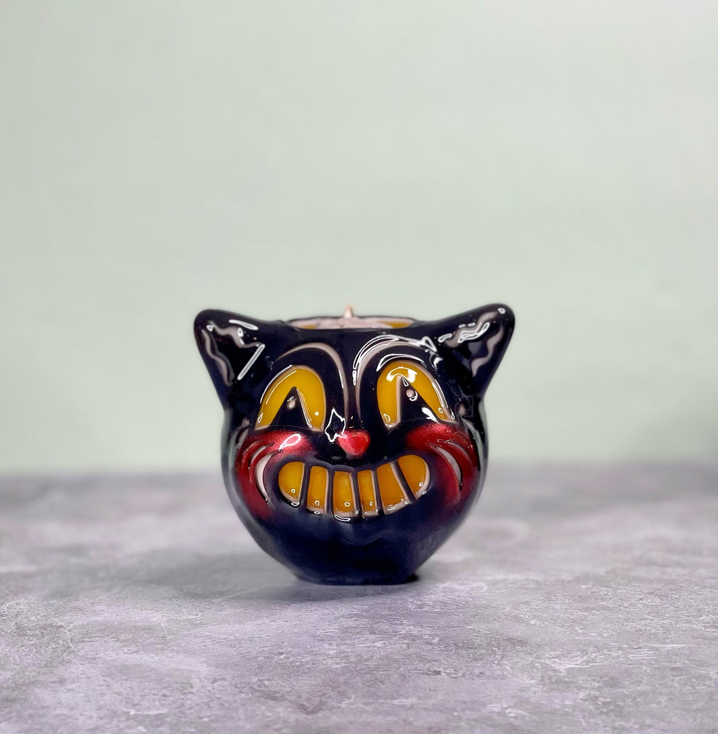 Grinning Black Cat Jack mini in collab w/ Johanna Parker