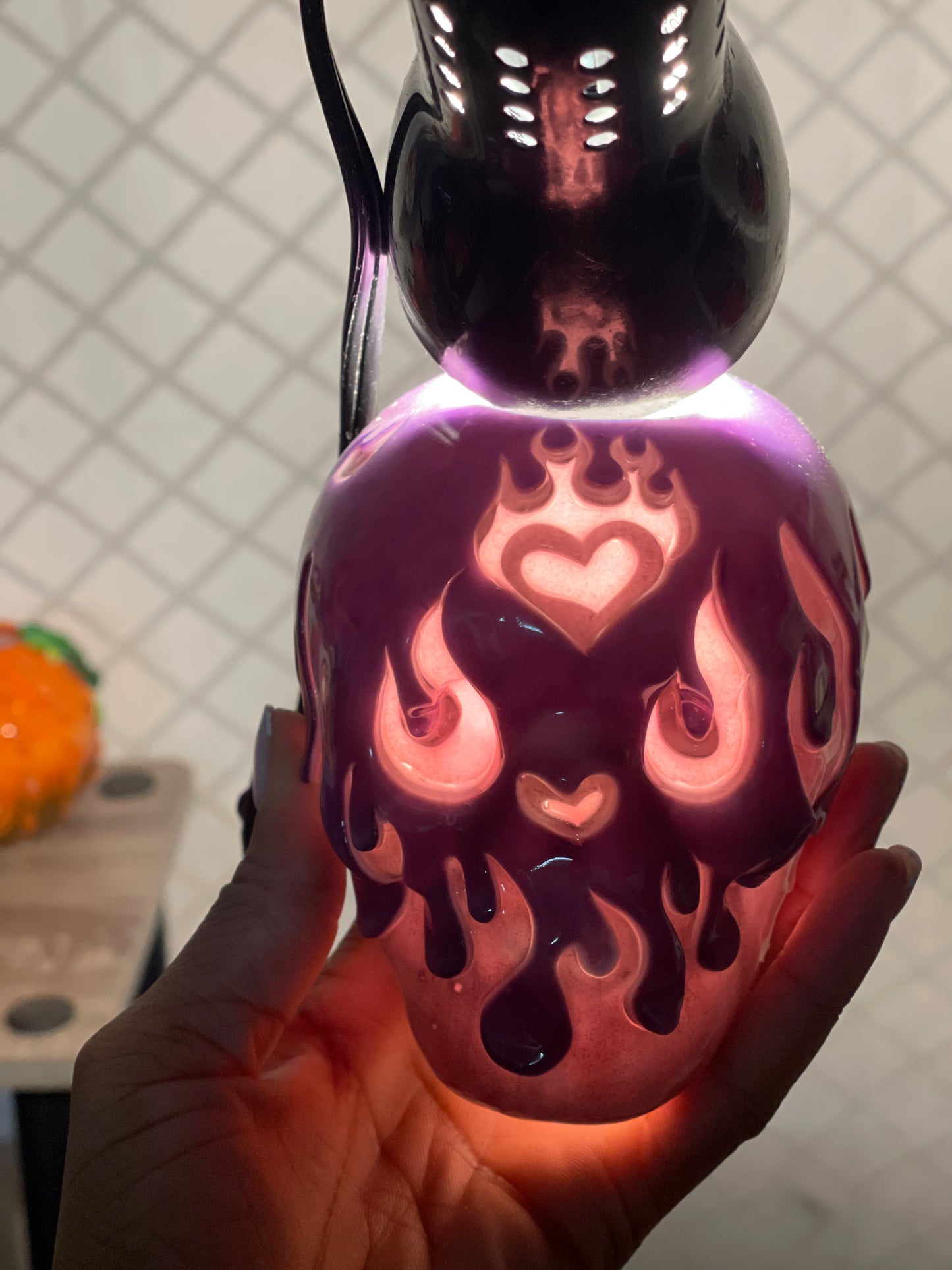 Calavera llamas de amor
