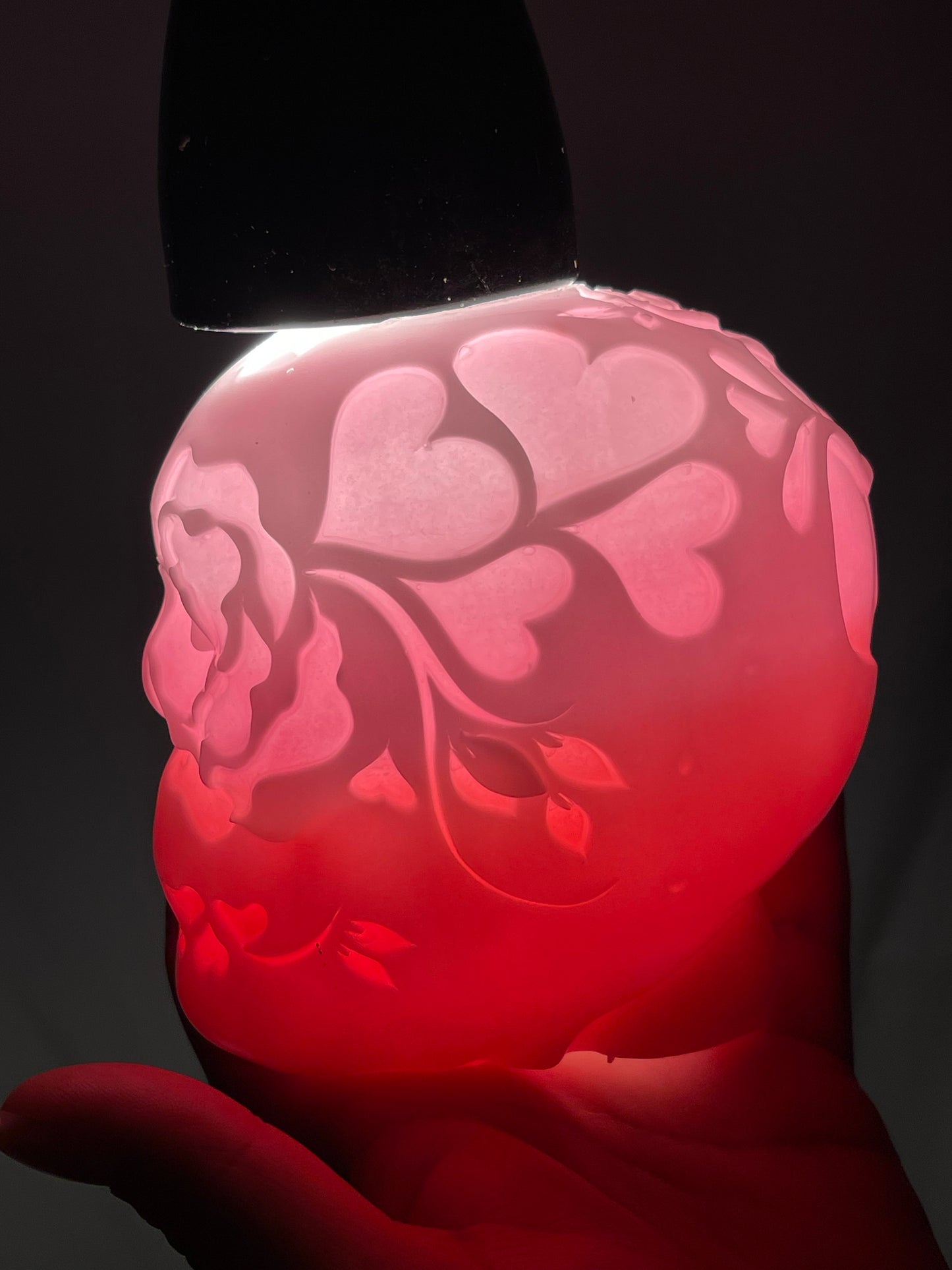 Calavera rosa y blanca para San Valentín