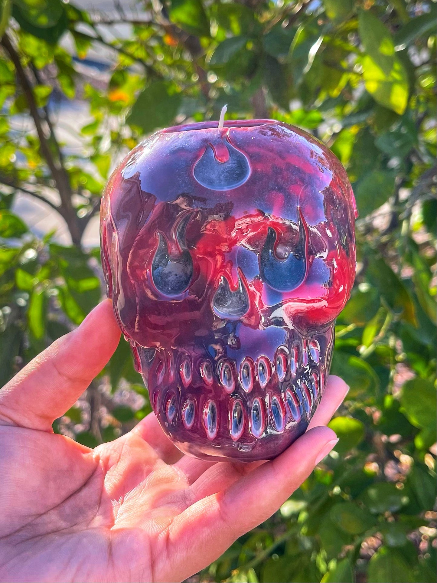 Calavera de llamas