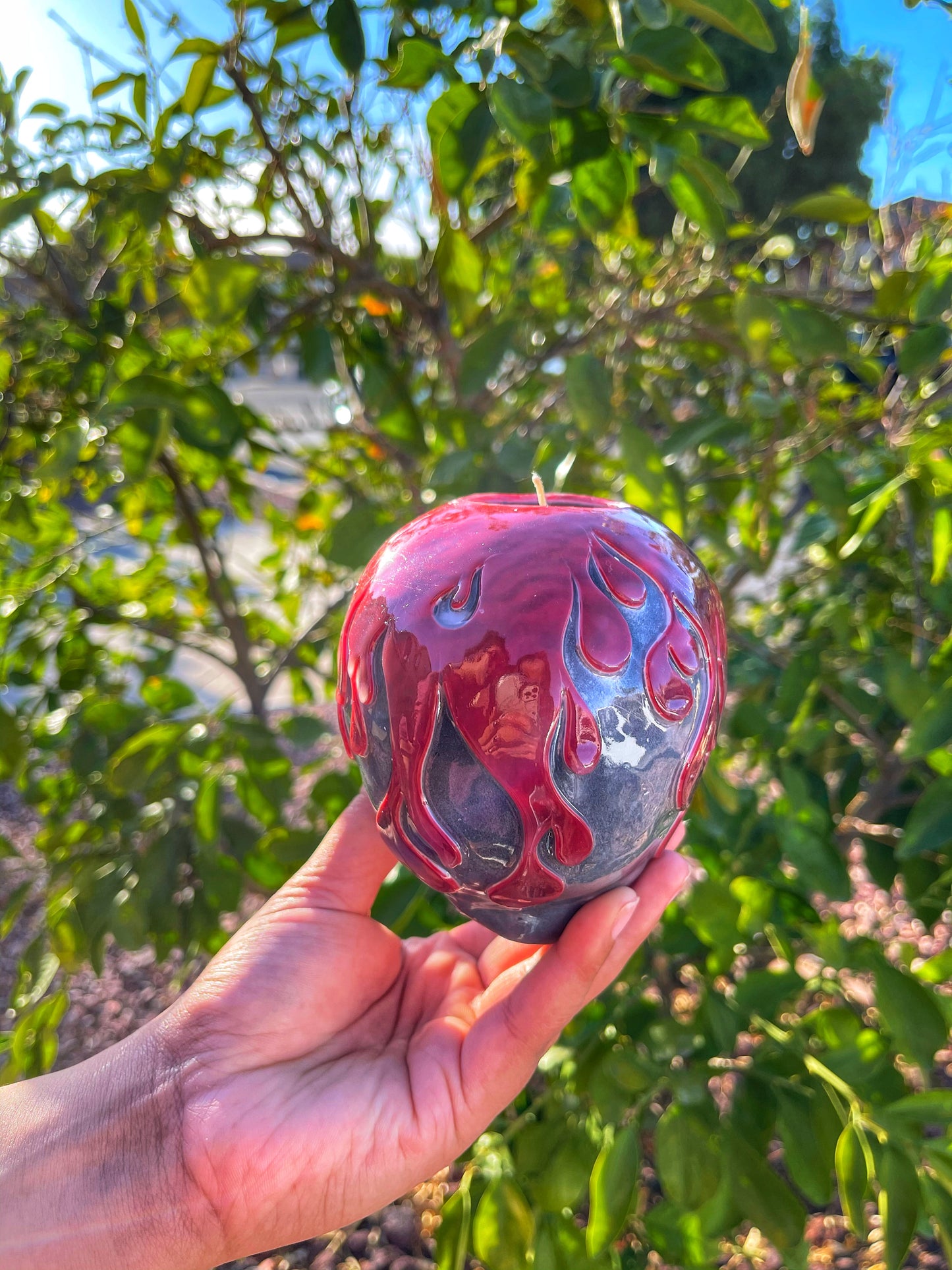Calavera de llamas