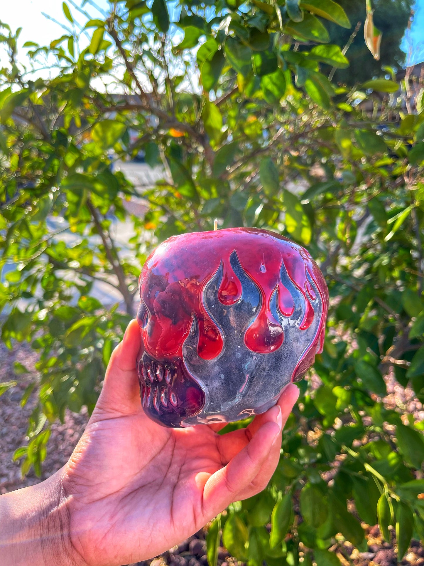 Calavera de llamas
