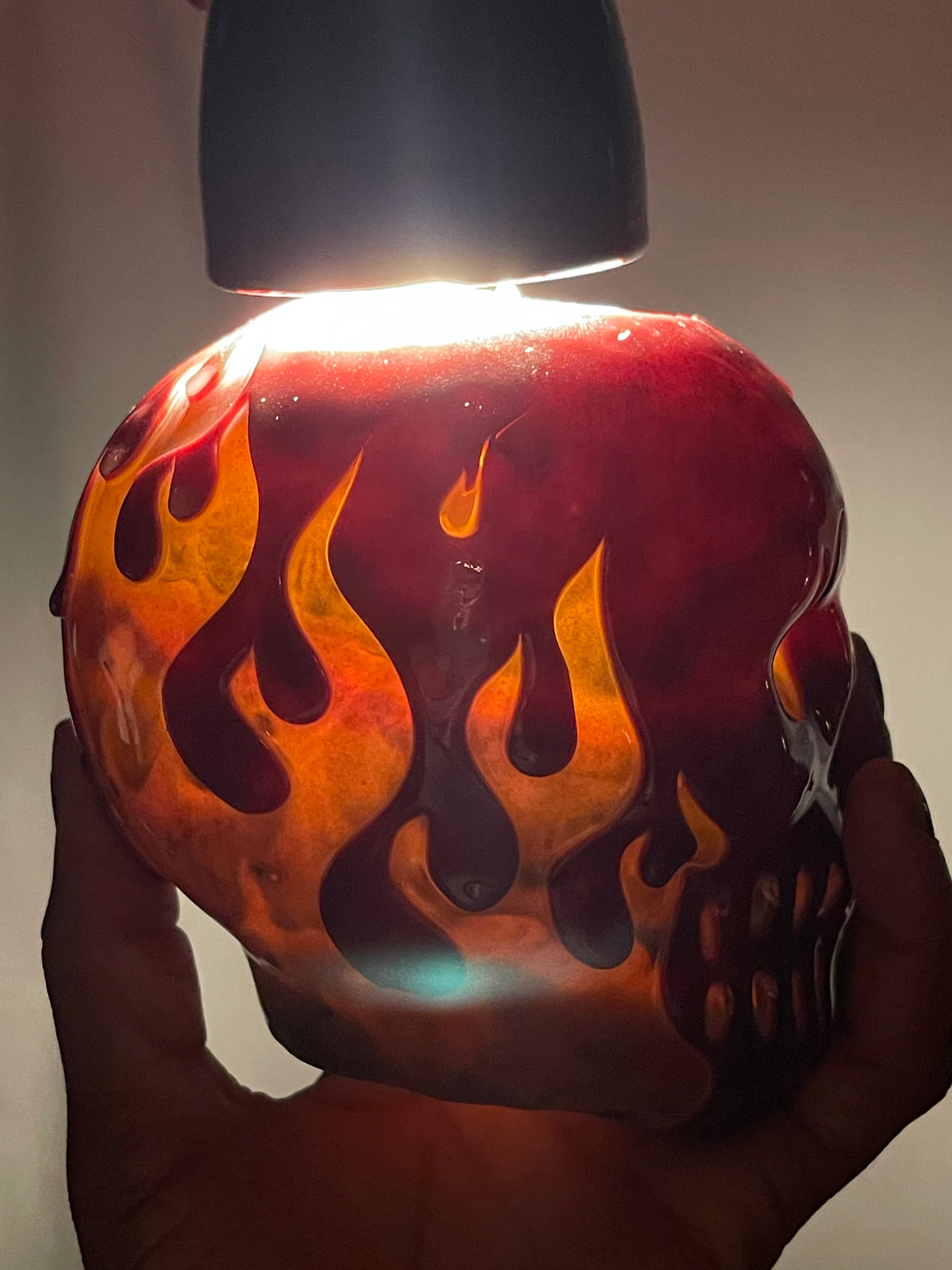 Calavera de llamas