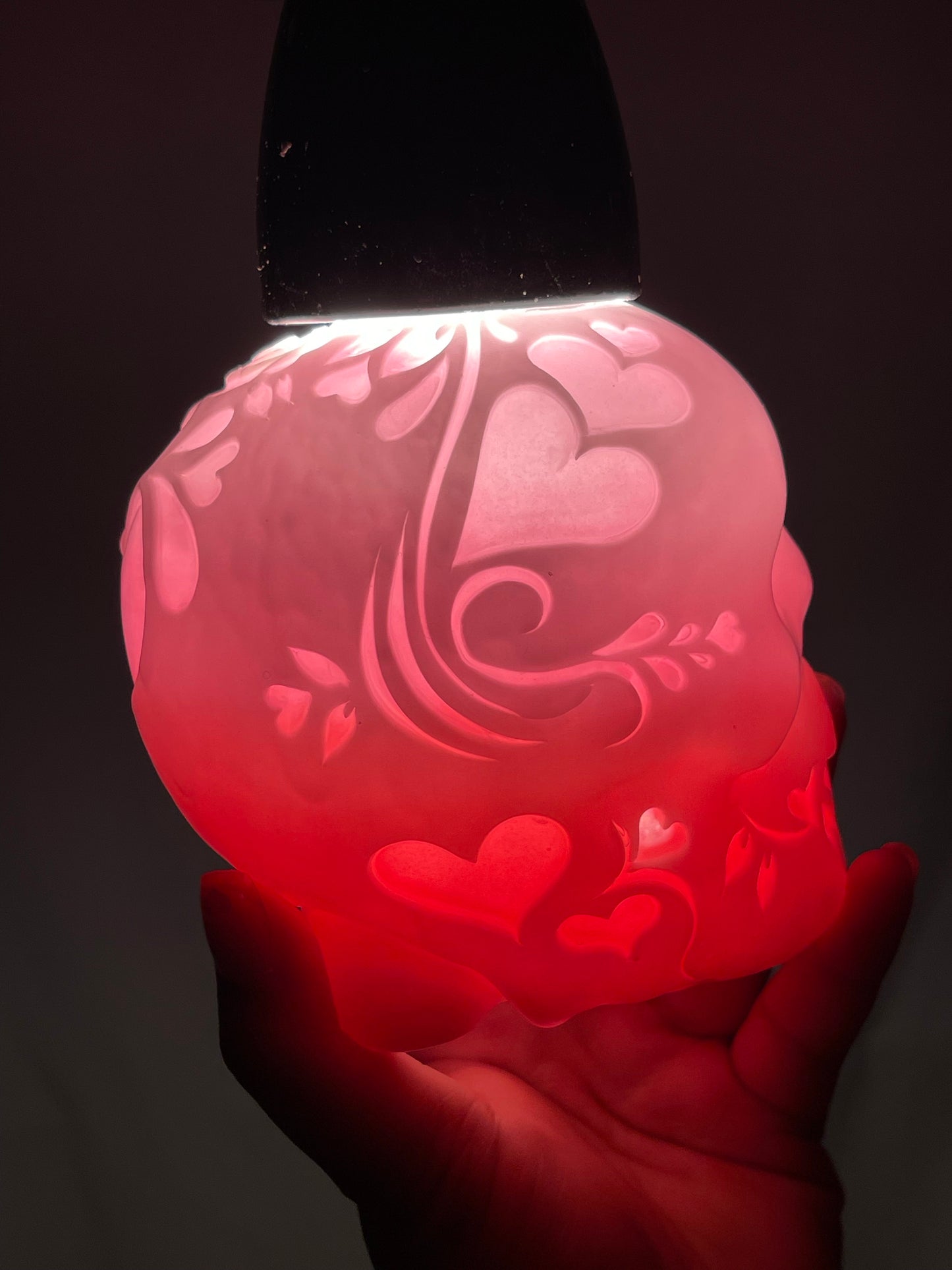 Calavera rosa y blanca para San Valentín