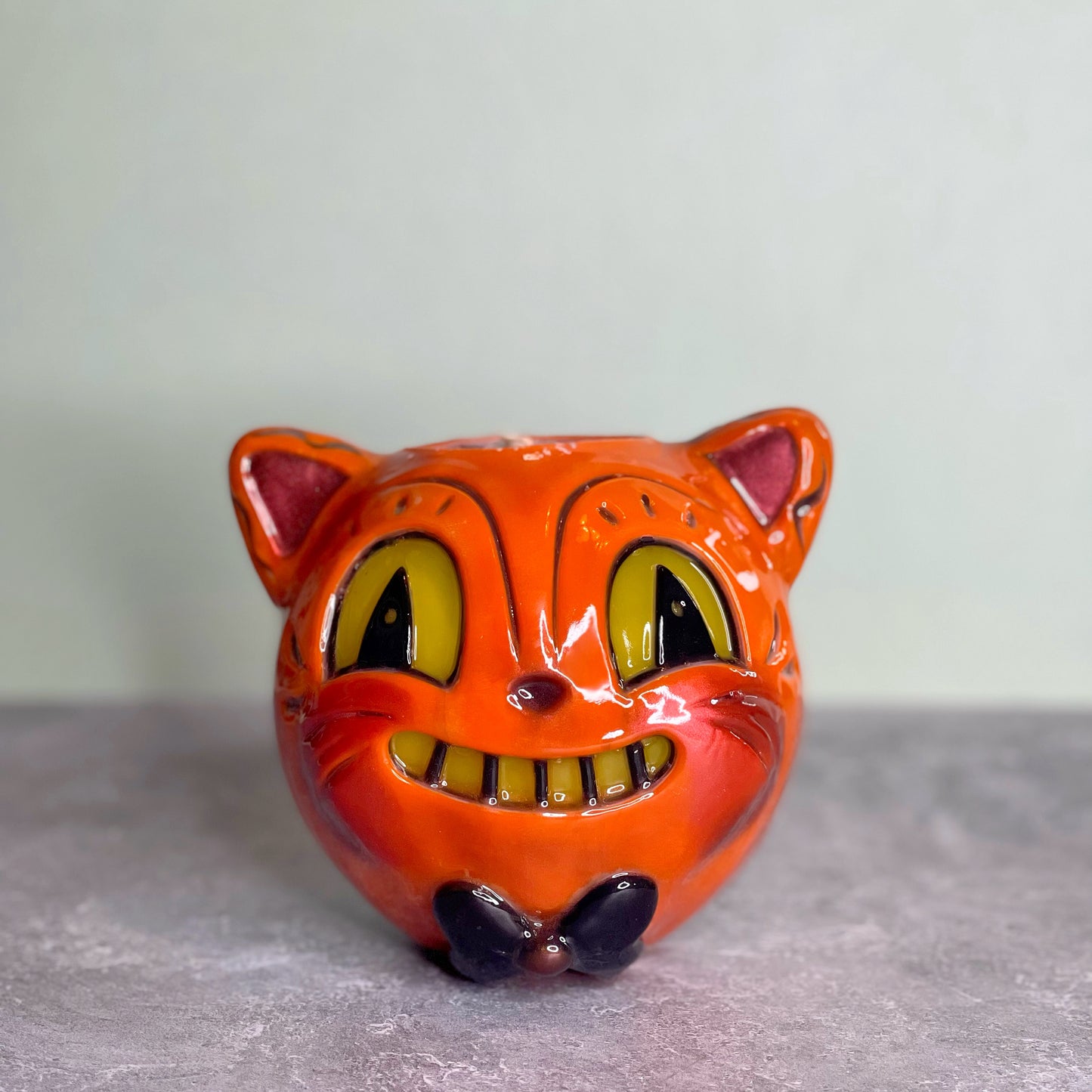 Grinning Orange Cat Copper in collab w/ Johanna Parker